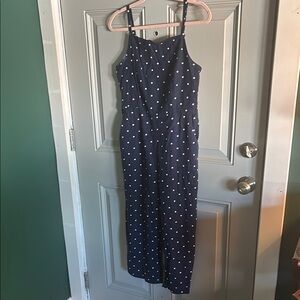 Stylish Navy Jumpsuit with Polka Dots